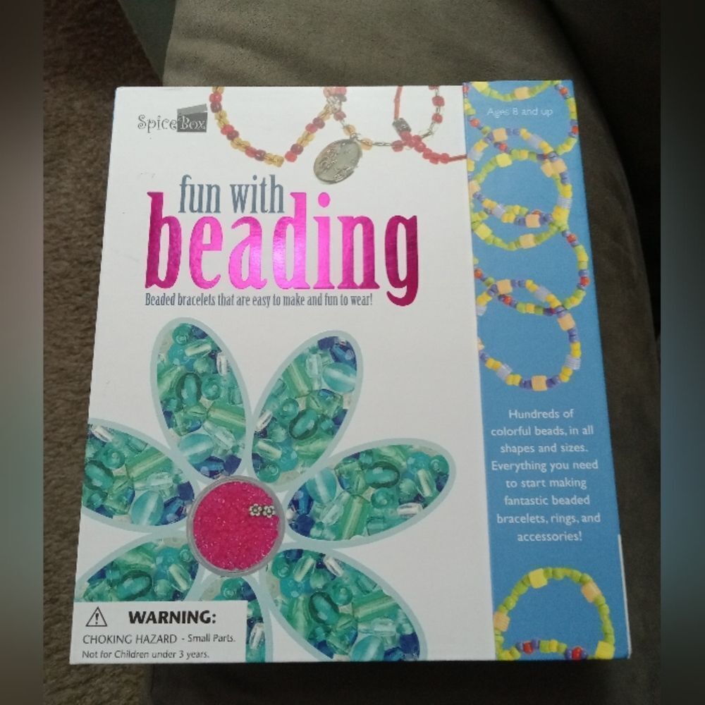 SPICE BOX. FUN WITH BEADING. NWT. Hundreds of colorful beads.